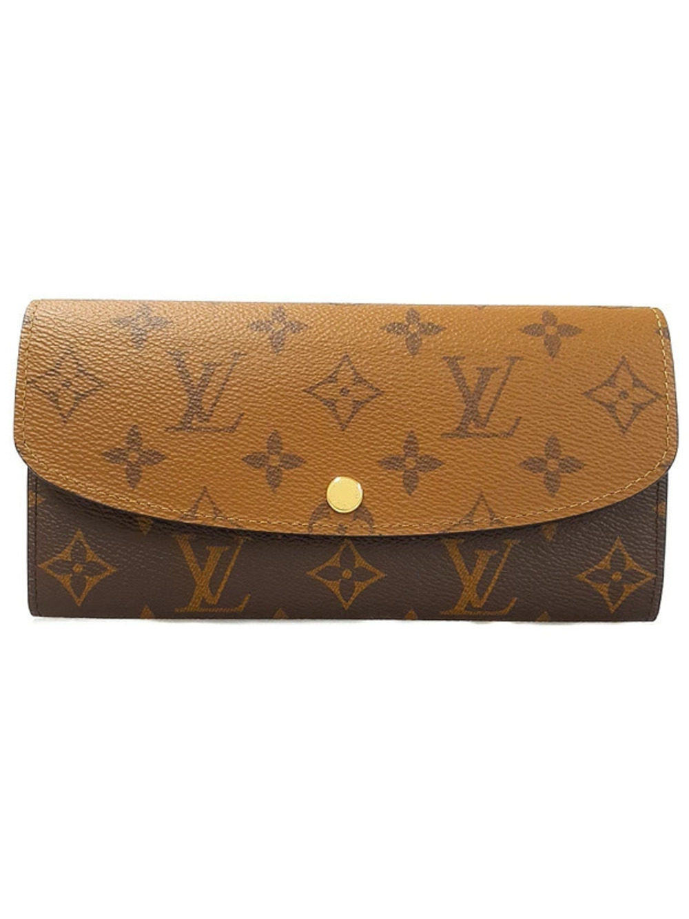 Louis Vuitton Monogram Reverse Portefeuille Emilie Bi fold Long Wallet